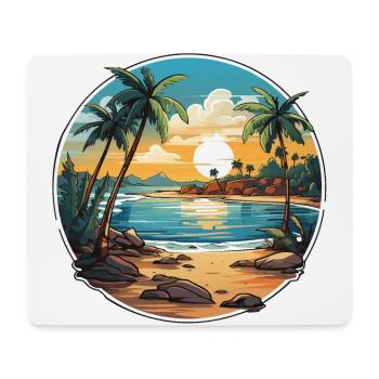 Tropical Paradise - Mouse Pad (horizontal) - white - Front
