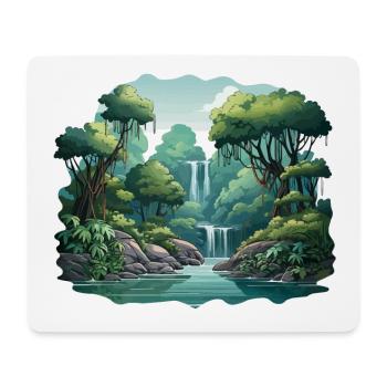Mystische Kaskaden - Mousepad (Querformat) - Weiß - Vorne
