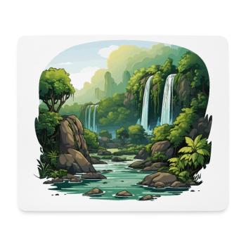 Enchanting Cascades - Mouse Pad (horizontal) - white - Front