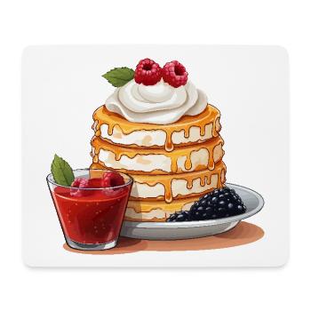 Crêpes saines - Tapis de souris (format paysage) - blanc - Devant