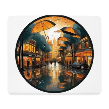 Contes de la ville pluvieuse - Tapis de souris (format paysage) - blanc - Devant