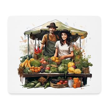 Market Mosaic - Mouse Pad (horizontal) - white - Front
