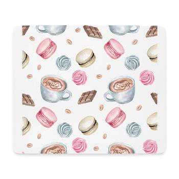 Kaffee und Süßigkeiten Coffee and Sweets - Mouse Pad (horizontal) - white - Front