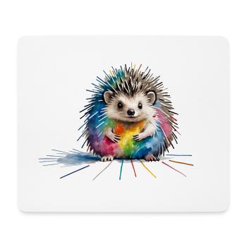 Igel - Mousepad (Querformat) - Weiß - Vorne