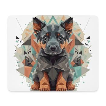 Polygon Shepherd Dog - Mouse Pad (horizontal) - white - Front