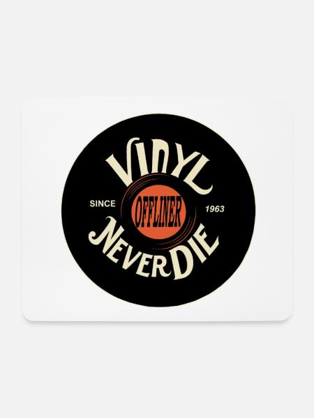 Vinyl Never Die - Mouse Pad (horizontal) - white