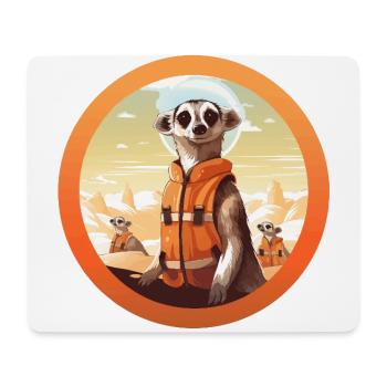 Le sauveteur suricate attentif - Tapis de souris (format paysage) - blanc - Devant