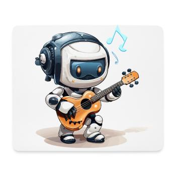 Le Robot Violoniste Mélodique - Tapis de souris (format paysage) - blanc - Devant