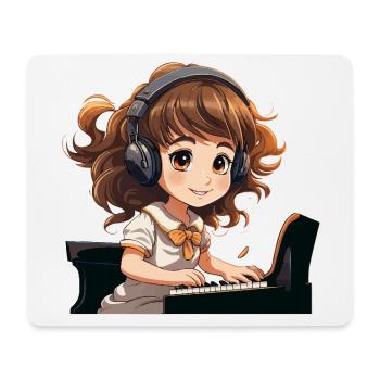 The Little Pianist - Mouse Pad (horizontal) - white - Front