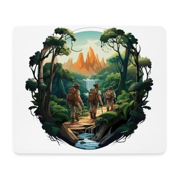 Les explorateurs de la forêt - Tapis de souris (format paysage) - blanc - Devant