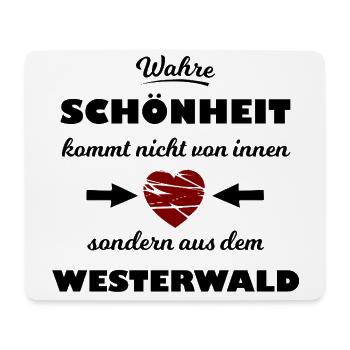 Beauté dans le Westerwald - Tapis de souris (format paysage) - blanc - Devant