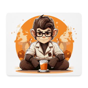 Primate Brew Barista Kaffeemischung - Mousepad (Querformat) - Weiß - Vorne