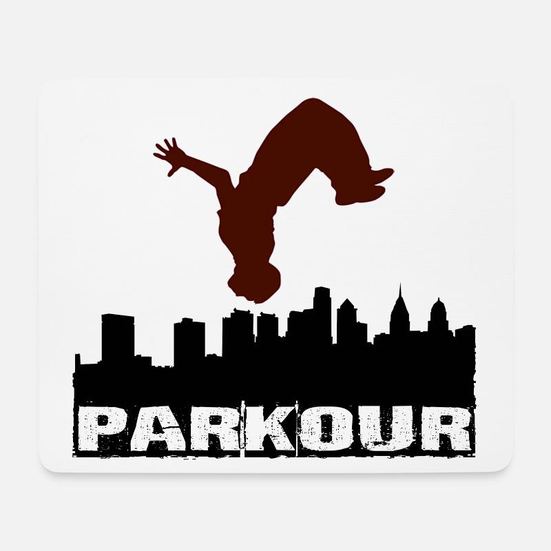 parkour - Tapis de souris (format paysage) - blanc