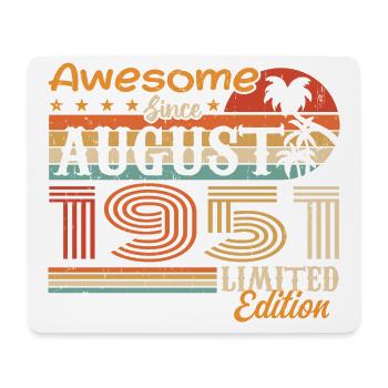 1951 August Geschenkidee August 1951 - Mousepad (Querformat) - Weiß - Vorne