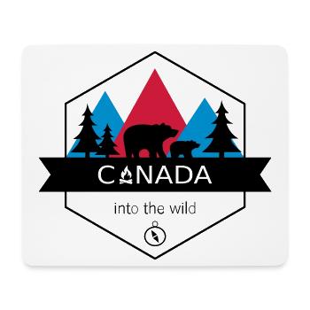 Kanada in die Wildnis mit Bären und Wald - Mousepad (Querformat) - Weiß - Vorne