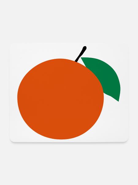 Orange - Mousepad (Querformat) - Weiß