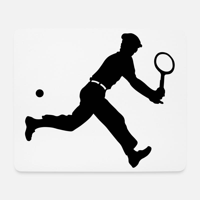 Tennis retro - Mousepad (Querformat) - Weiß