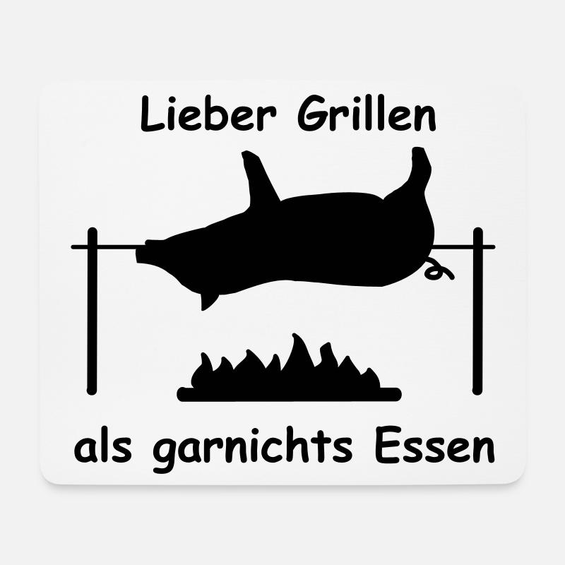 spanferkel grillen speise - Mousepad (Querformat) - Weiß