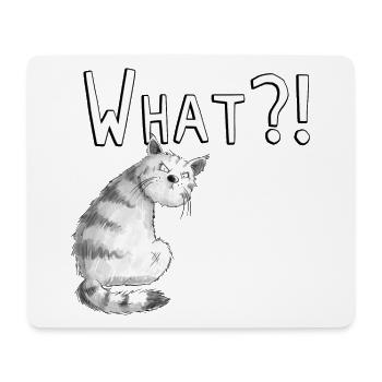 Annoyed cat I cat motif with saying I - Mouse Pad (horizontal) - white - Front