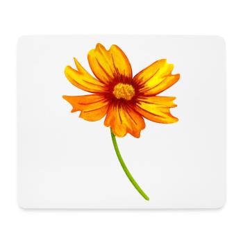 fleur - Tapis de souris (format paysage) - blanc - Devant