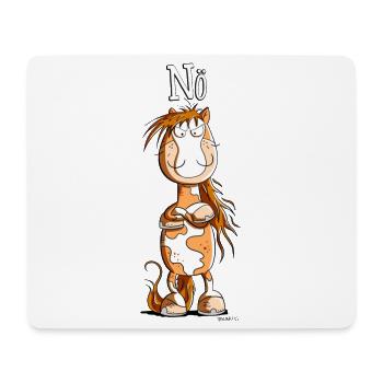 Nope horse I Simply Nope motif animal - Tapis de souris (format paysage) - blanc - Devant