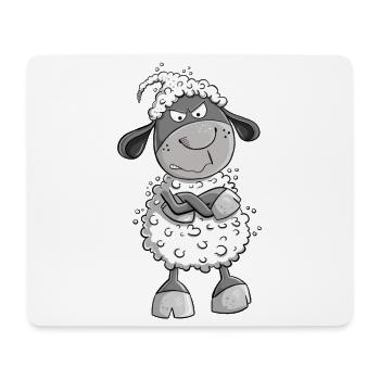 Nö Schaf I Nein Statement Comic Tiermotiv Fun - Mousepad (Querformat) - Weiß - Vorne