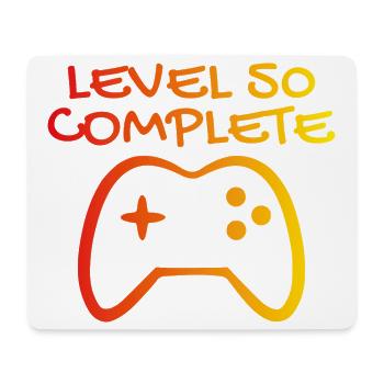 50 Birthday - Level 50 Complete - Gamer 50 years - Mouse Pad (horizontal) - white - Front
