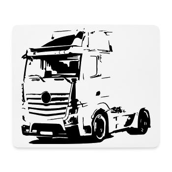 German truck - Mouse Pad (horizontal) - white - Front
