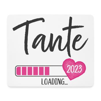 Tante Loading 2023 Herz Nichte Mädchen - Mousepad (Querformat) - Weiß - Vorne