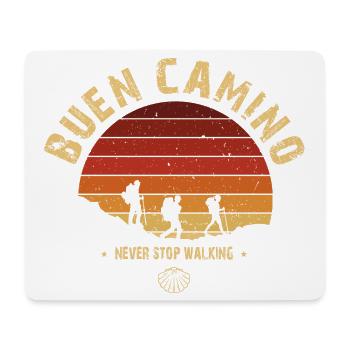 Buen Camino de Santiago Vintage Badge - Mouse Pad (horizontal) - white - Front