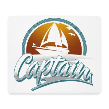Capitaine Bateau à moteur Voilier Bateau Bateau - Tapis de souris (format paysage) - blanc - Devant