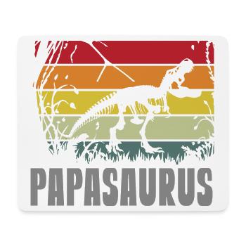 Papasaurus Papa Dinosaurier Vatertag Männertag - Mousepad (Querformat) - Weiß - Vorne