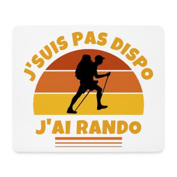 randonnée, rando, randonneur, marcheur - Tapis de souris (format paysage) - blanc - Devant