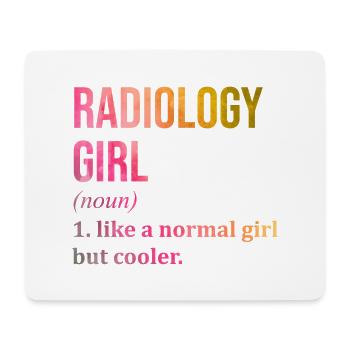 Radiology Girl Lustiger Spruch - Mousepad (Querformat) - Weiß - Vorne