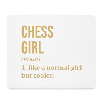 Chess Girl Lustiges Zitat - Mousepad (Querformat) - Weiß - Vorne