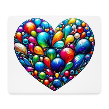 Colorful Heart - Mouse Pad (horizontal) - white - Front