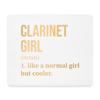 clarinette - Tapis de souris (format paysage) - blanc - Devant