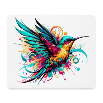 Colibri - Tapis de souris (format paysage) - blanc - Devant