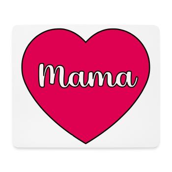 mommy heart - Mouse Pad (horizontal) - white - Front