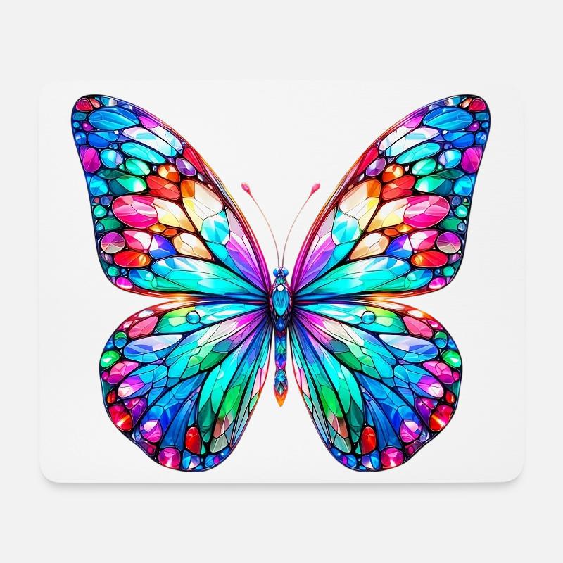 Schmetterling - Mousepad (Querformat) - Weiß