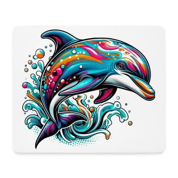 Dauphin - Tapis de souris (format paysage) - blanc - Devant