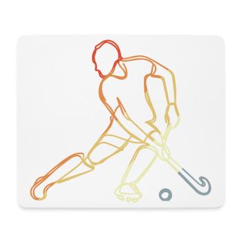 Vintage Field Hockey Sketch - Mouse Pad (horizontal) - white - Front