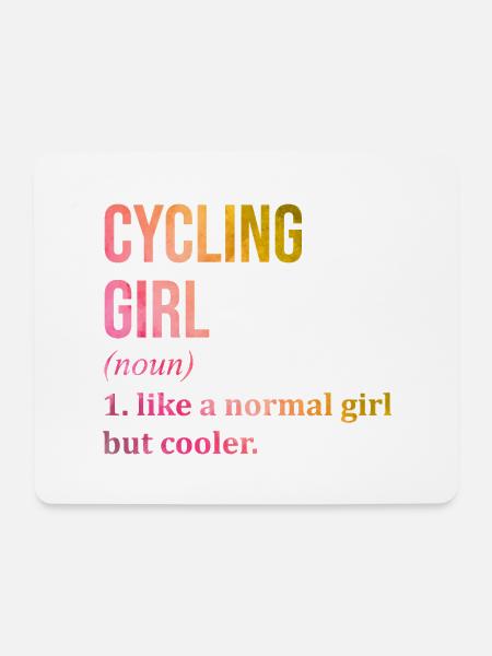 Radfahren, Radfahren, Radfahren - Mousepad (Querformat) - Weiß