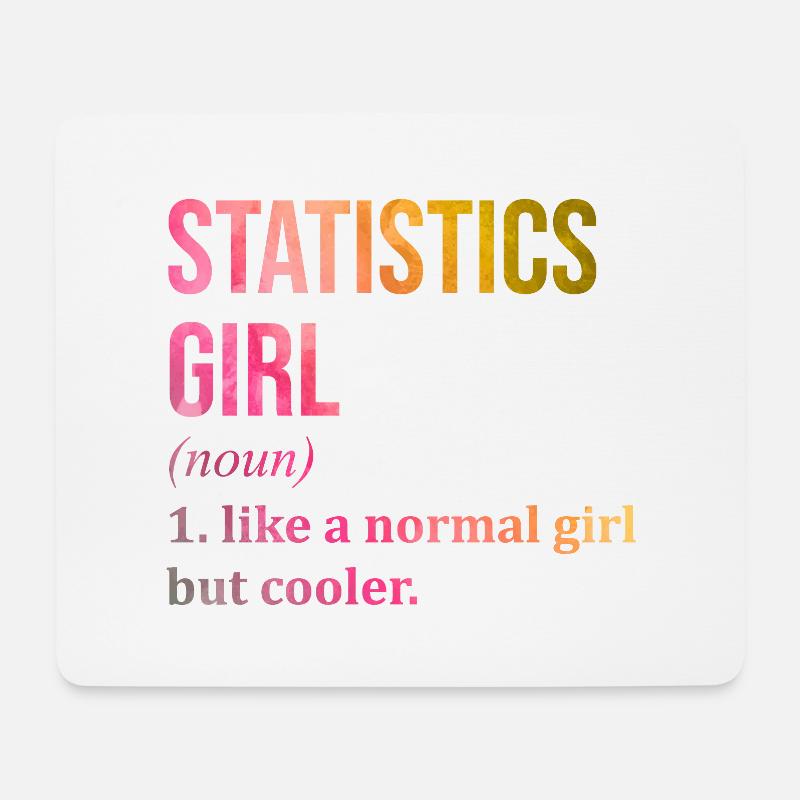 Statistik - Mousepad (Querformat) - Weiß
