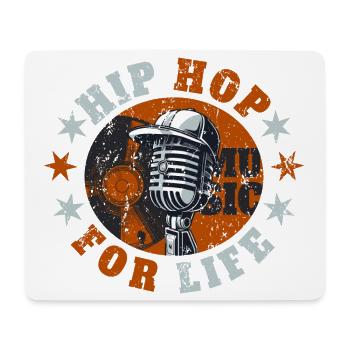 Hip Hop pour la vie - Tapis de souris (format paysage) - blanc - Devant