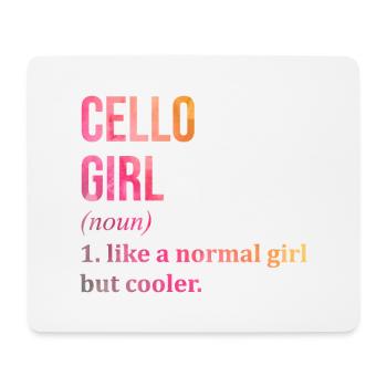 Cello - Mousepad (Querformat) - Weiß - Vorne