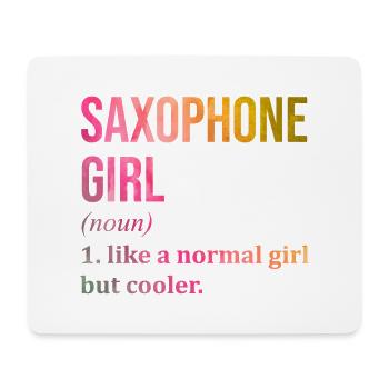 Saxophon - Mousepad (Querformat) - Weiß - Vorne