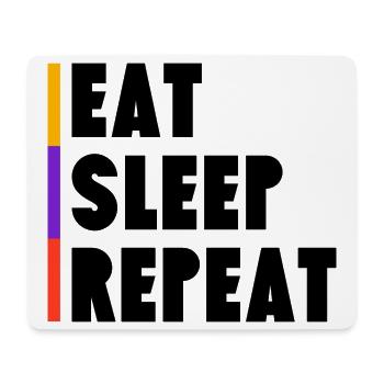 Eat - Sleep - Repeat - Mousepad (Querformat) - Weiß - Vorne