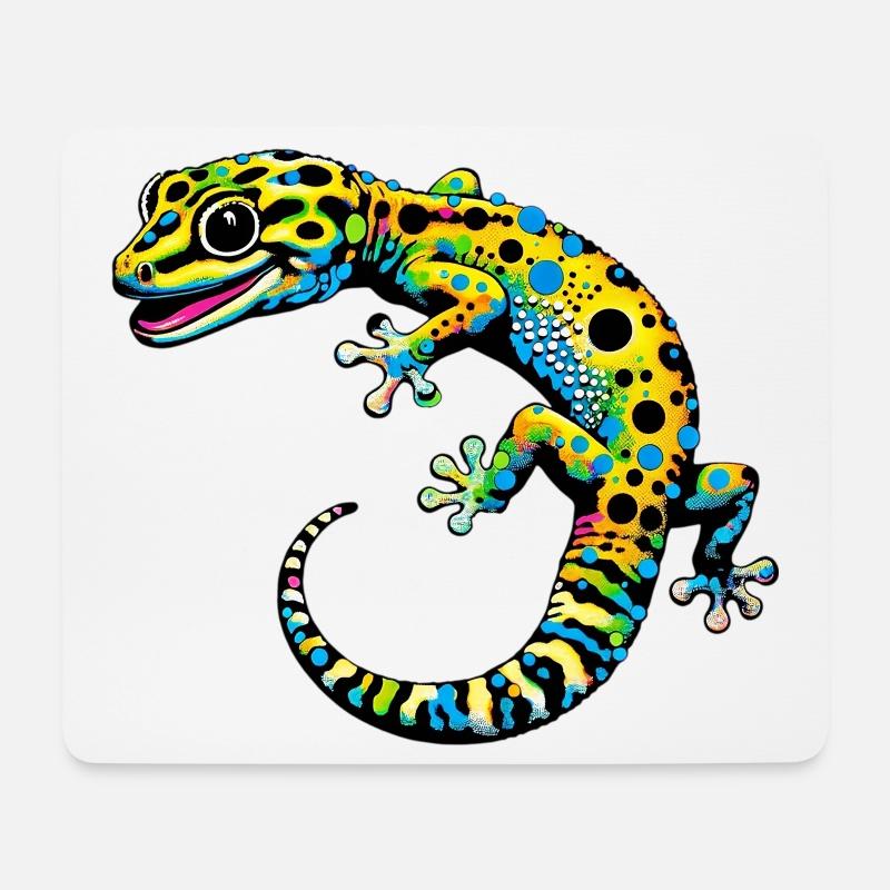 Gecko - Mousepad (Querformat) - Weiß