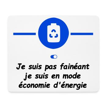 Mode économie d'énergie - Tapis de souris (format paysage) - blanc - Devant